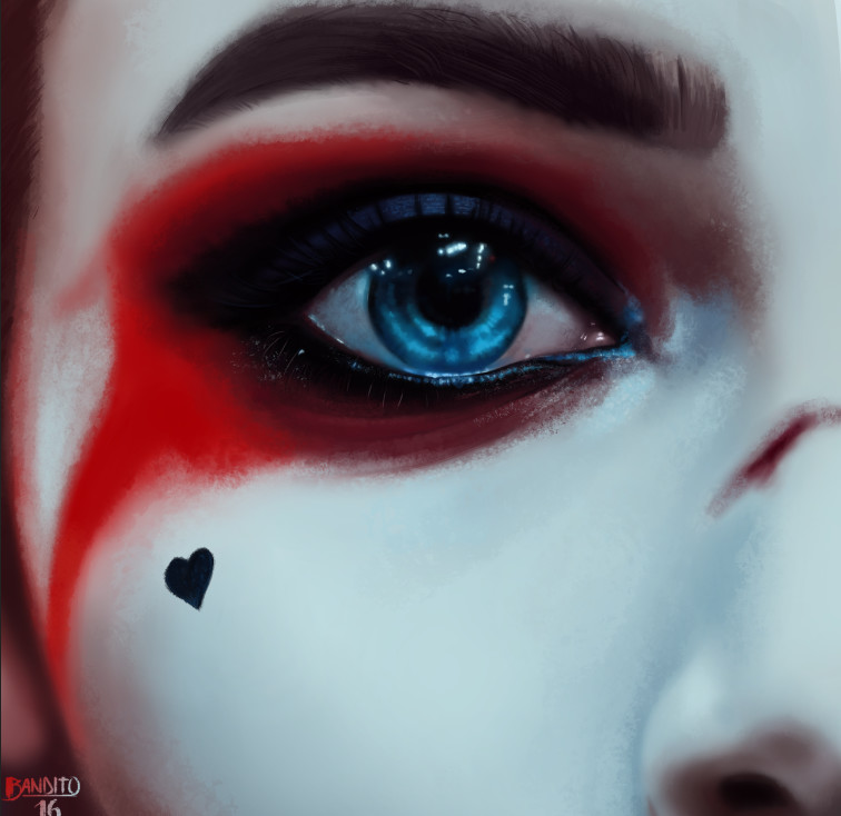ArtStation - Harley Quinn eye + Process