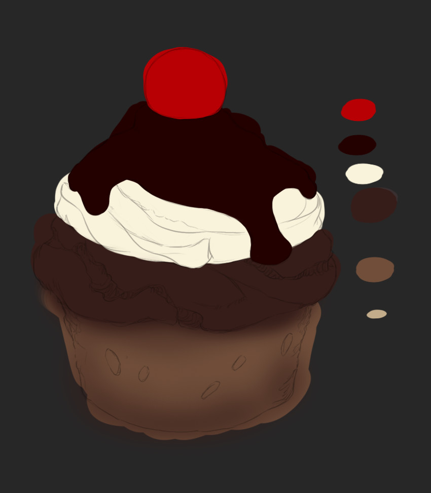 Artstation Study Cupcake Digital Painting Alexandre De Souza