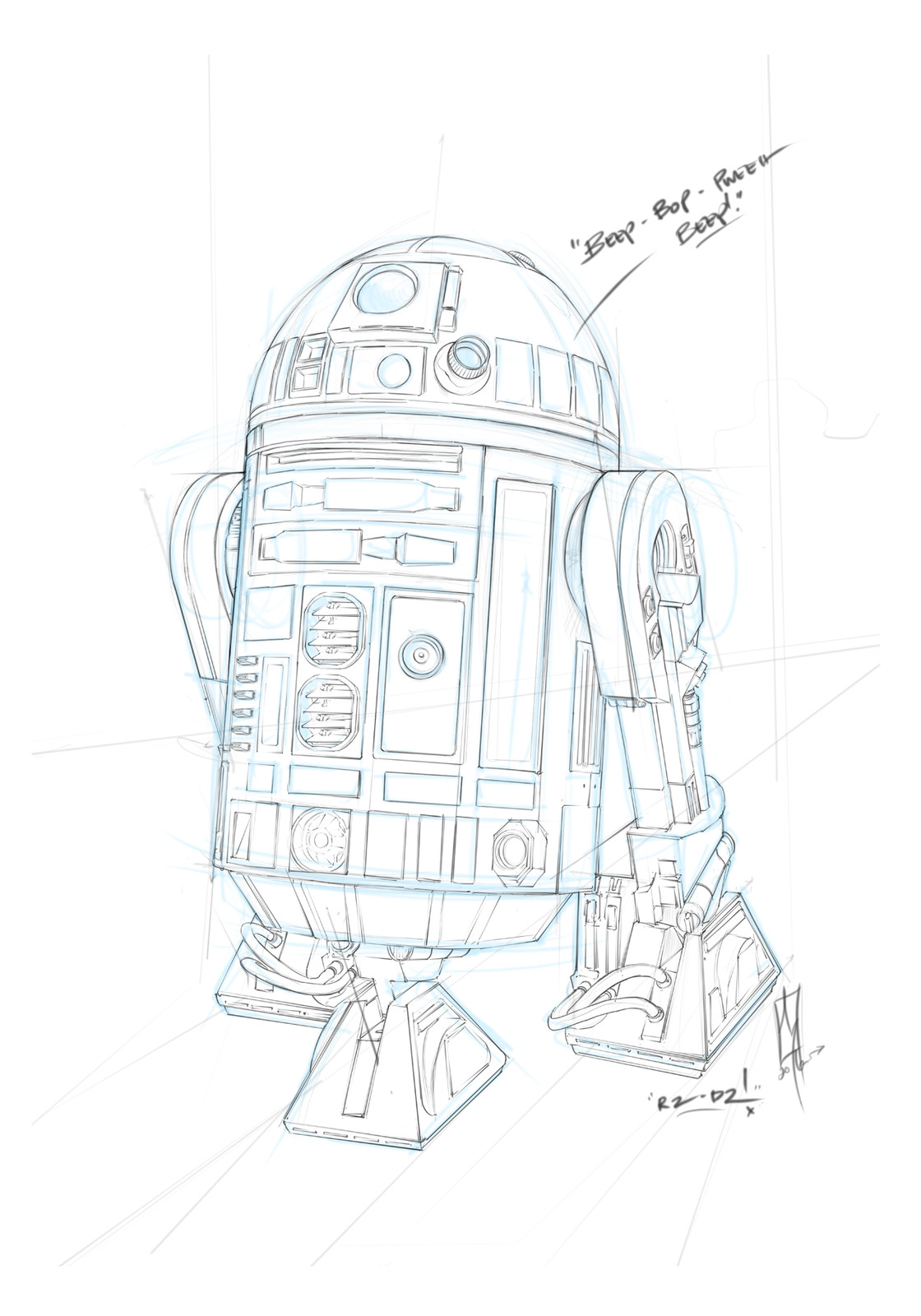 Sketch/Drawing of R2D2!