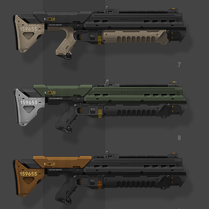 ArtStation - Star Citizen - energy shotgun variations, Kris Thaler