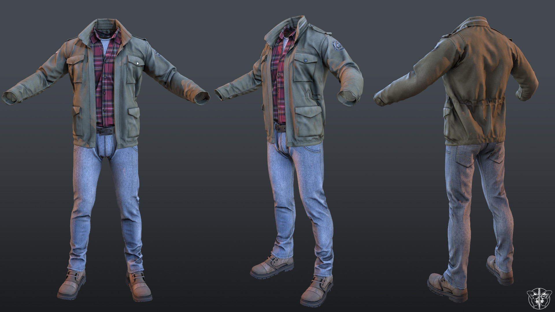 ArtStation clothes (low poly, pbr)