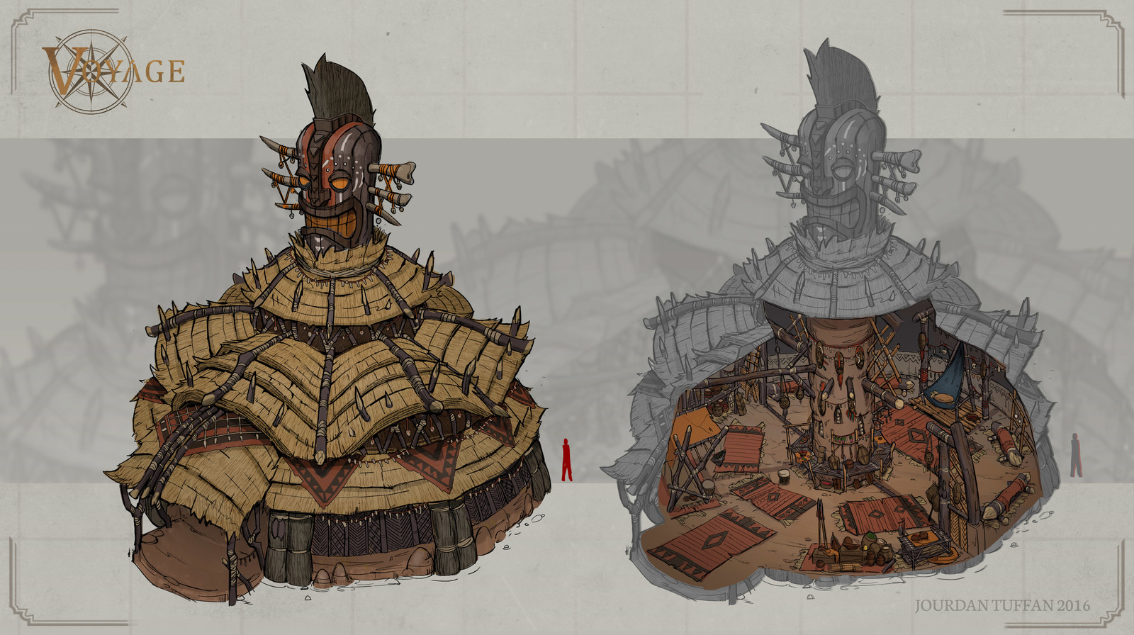 Cannibal King Hut and Cutaway