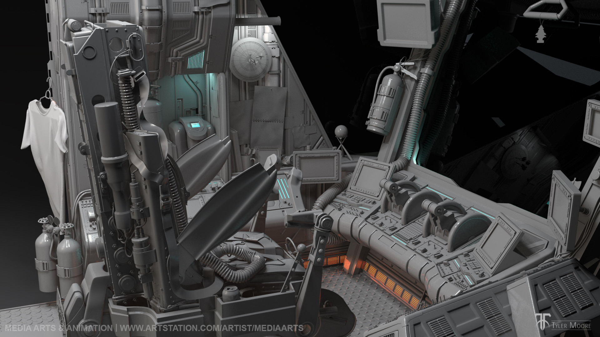 Artstation Tyler Moore Spaceship Cockpit Media Arts And Animation
