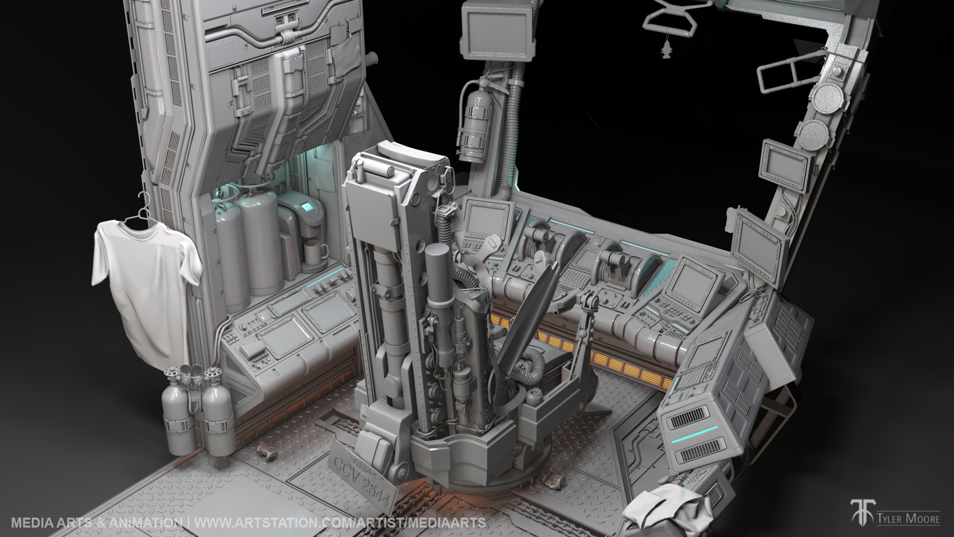 Artstation Tyler Moore Spaceship Cockpit Media Arts And Animation