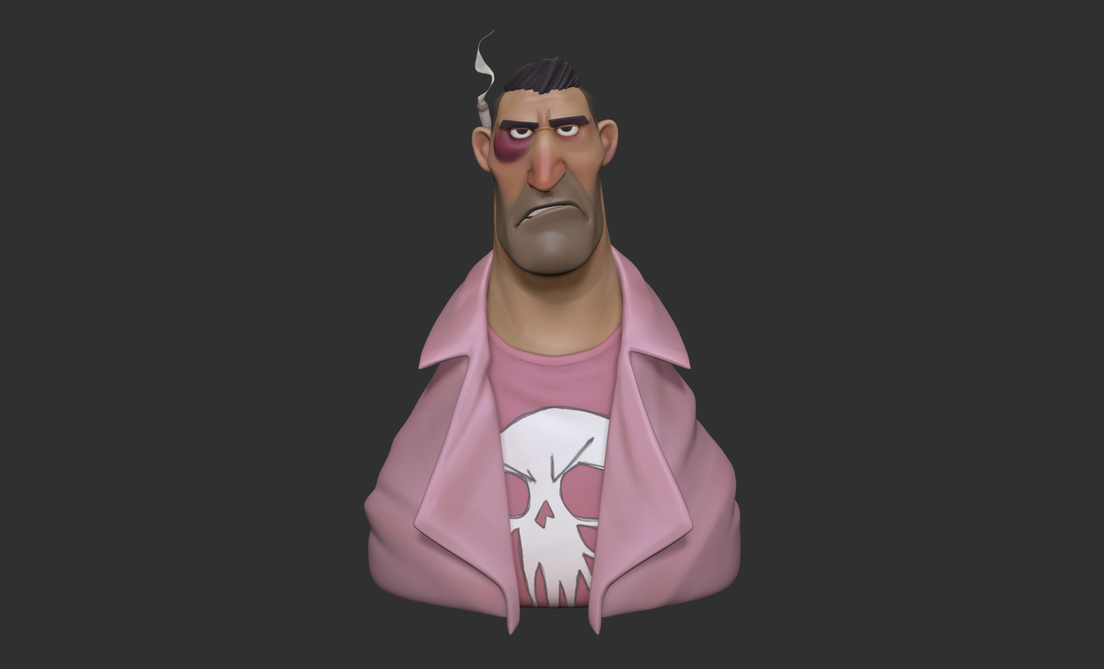 Pink Punisher, 2D concept by Corey Smith