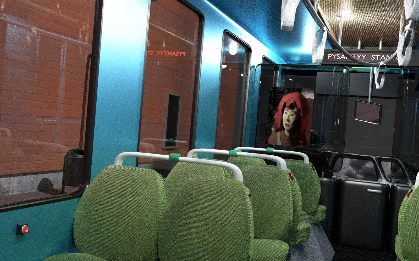 Tram line 65 (inside view)