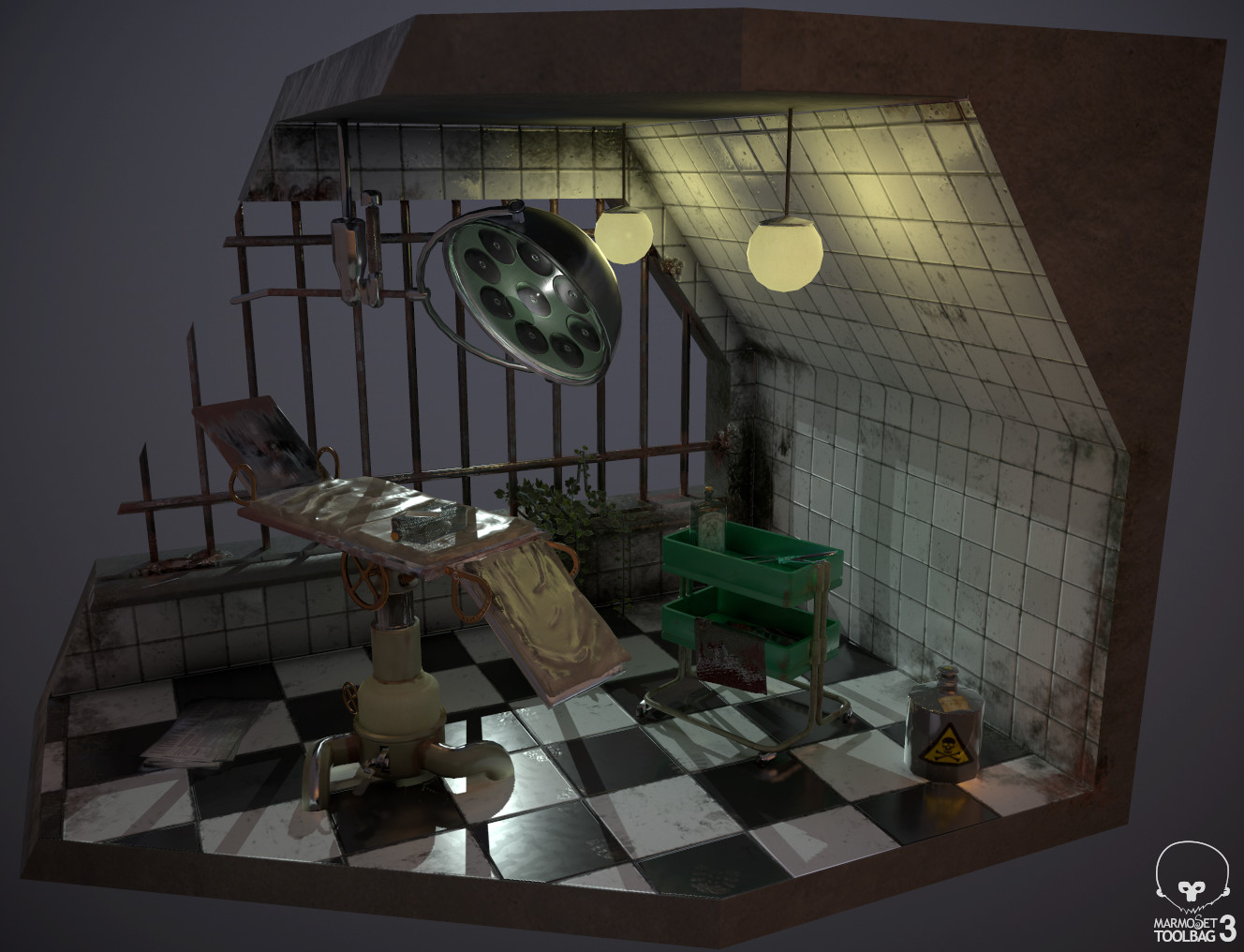 Complete Scene in Marmoset Toolbag 3