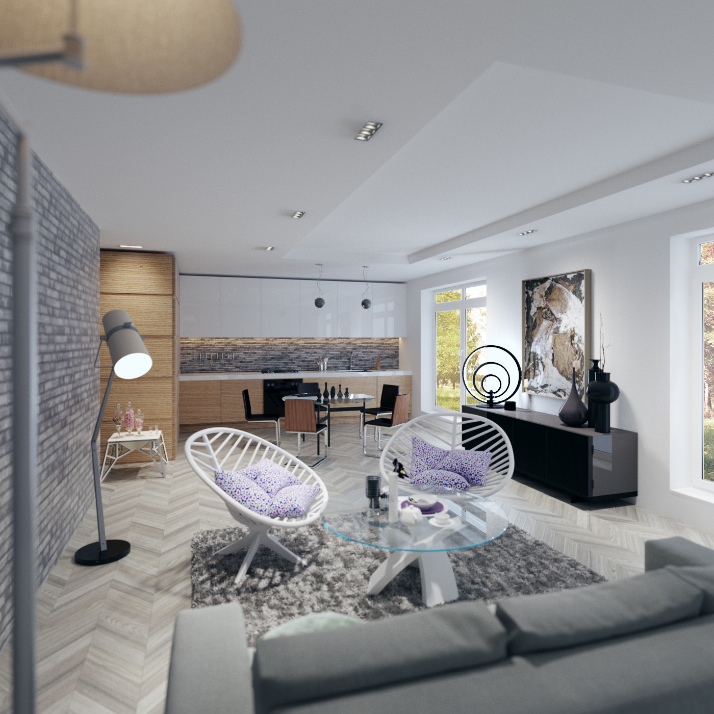 ArtStation - Living room visualization