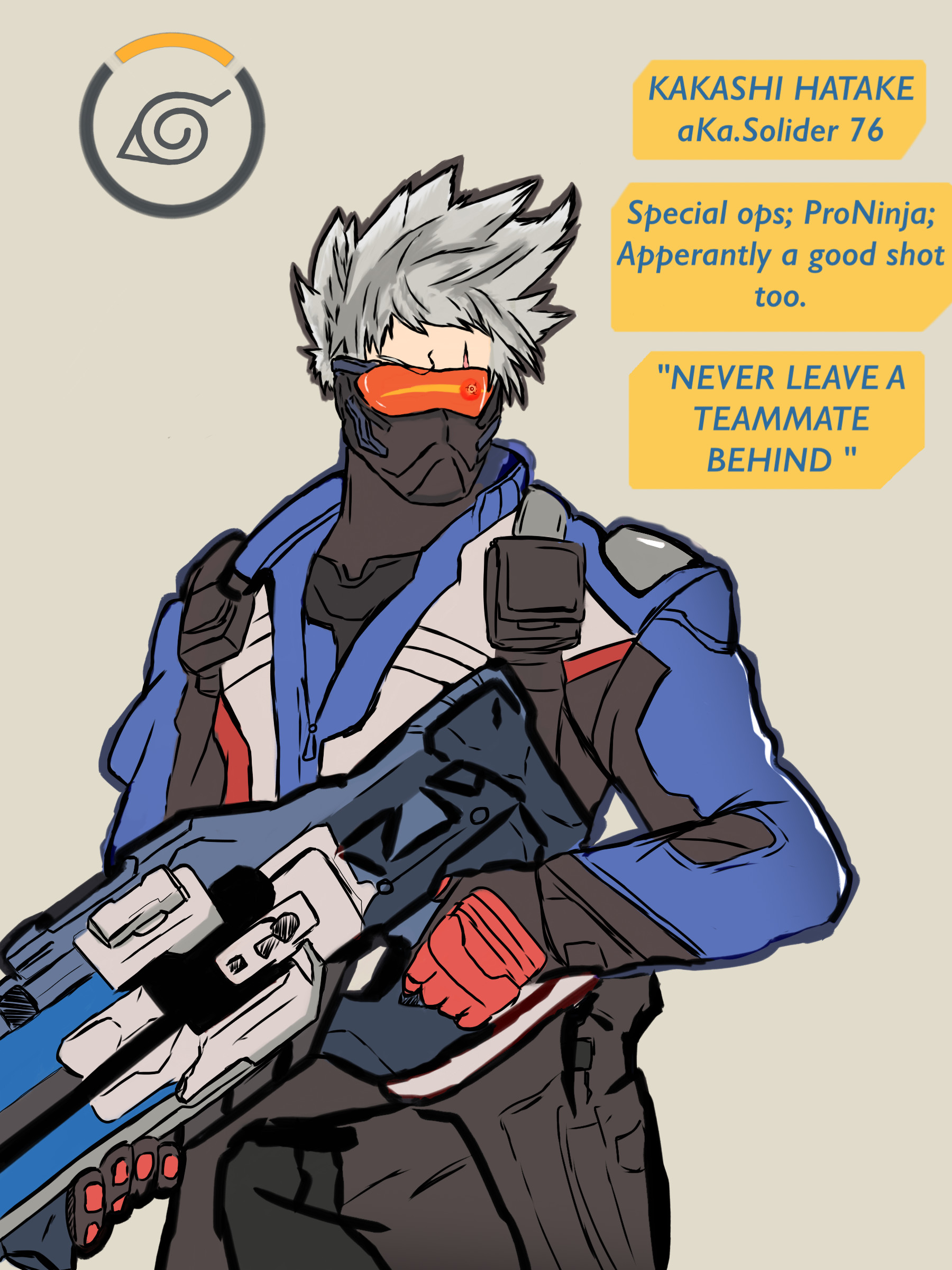 ArtStation - NARUTO OVERWATCH: Solider 76