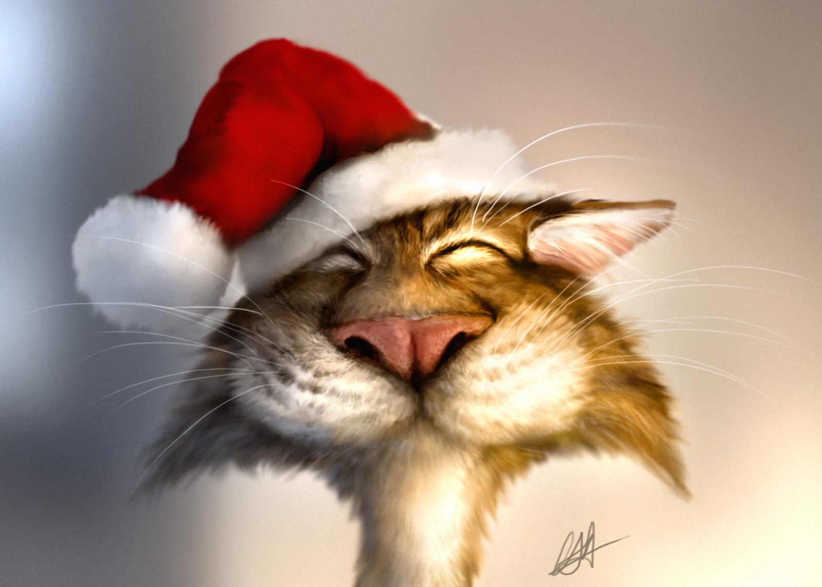 Смешные котики новогодние