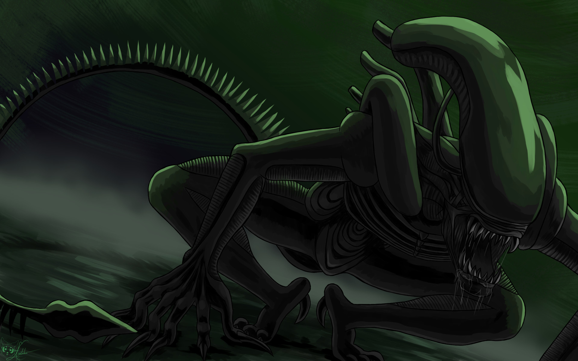 Well what perfect timing to have drawn the beautiful Xenomorph on the day t...