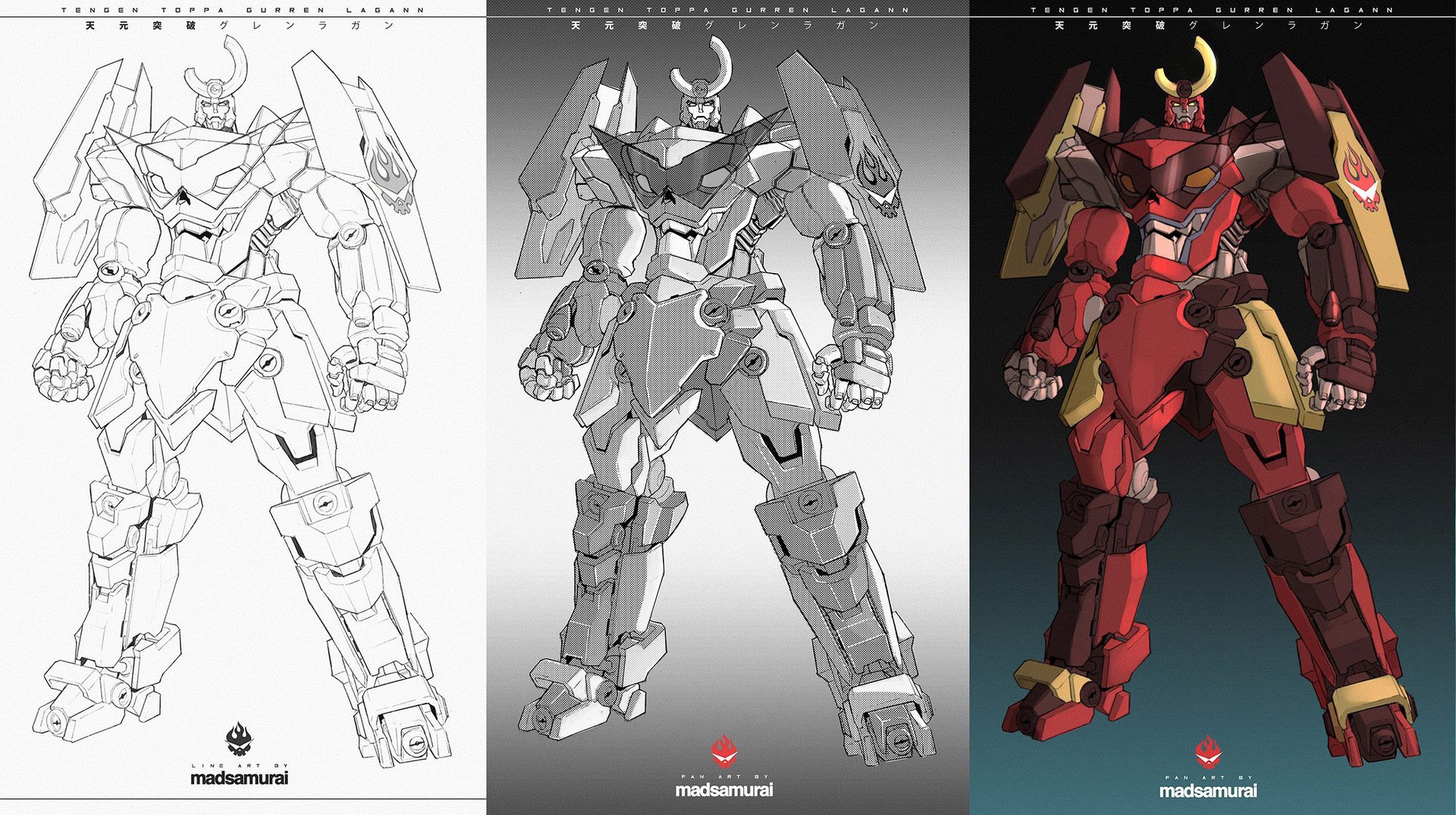 Get Wallpaper Artstation Gurren Lagann Fan Art Simon Woon For iPhone