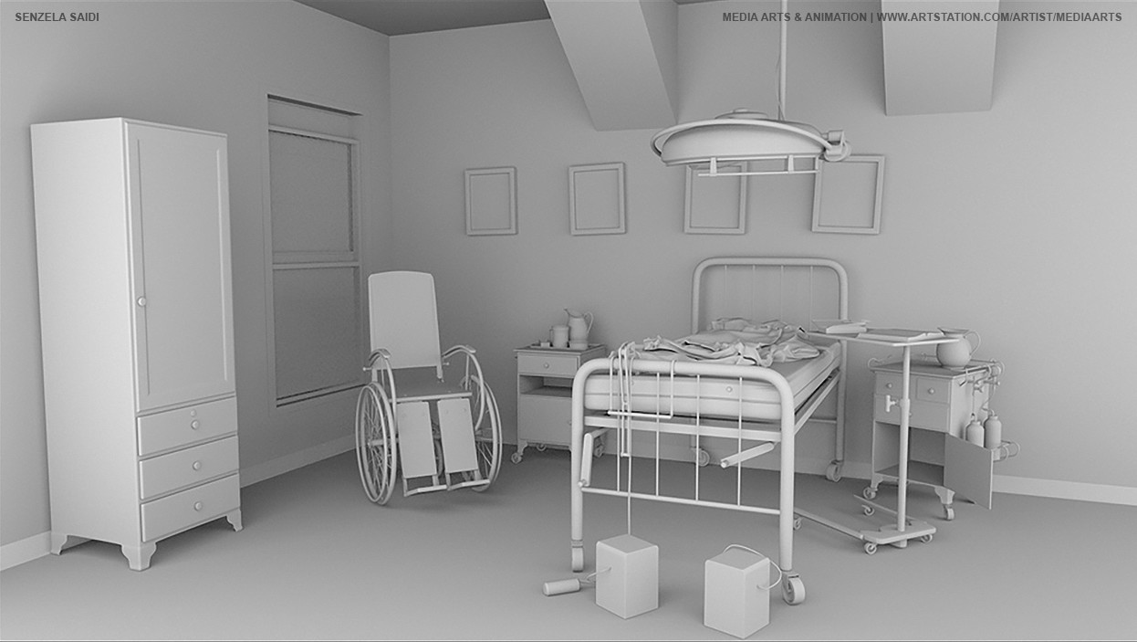 Eudy's Media Arts Senzela Saidi Vintage Hospital Room