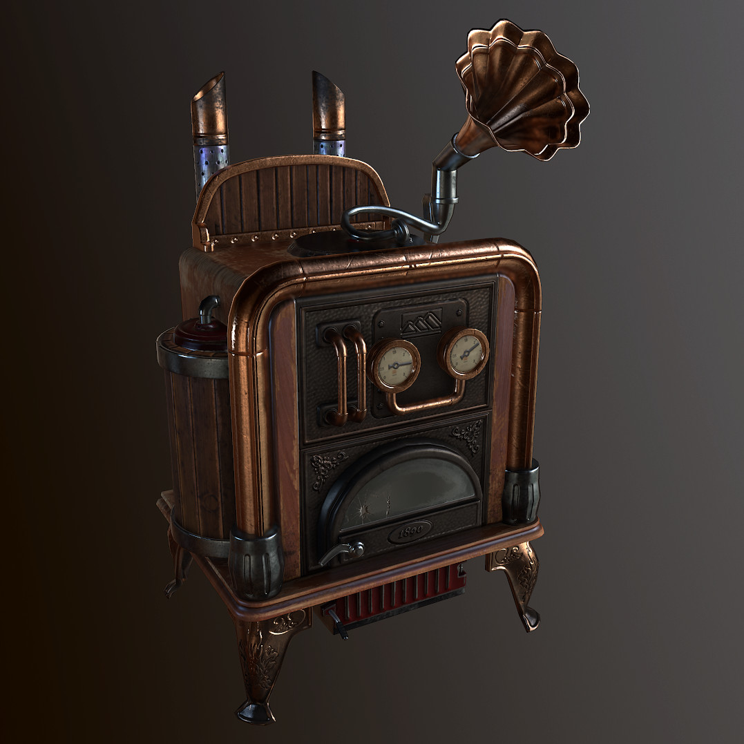 steampunk gramophone wojciech chalinski