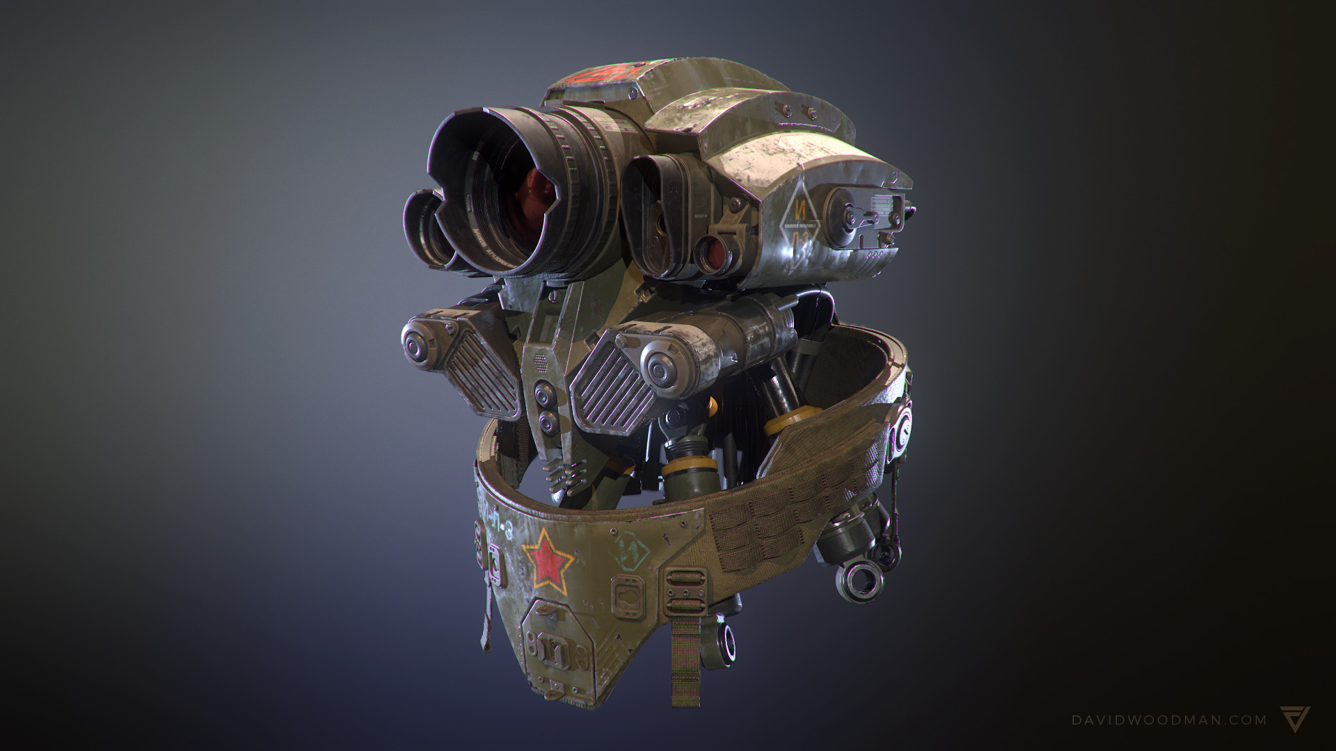 Artstation Cold War Droid Unit David Woodman