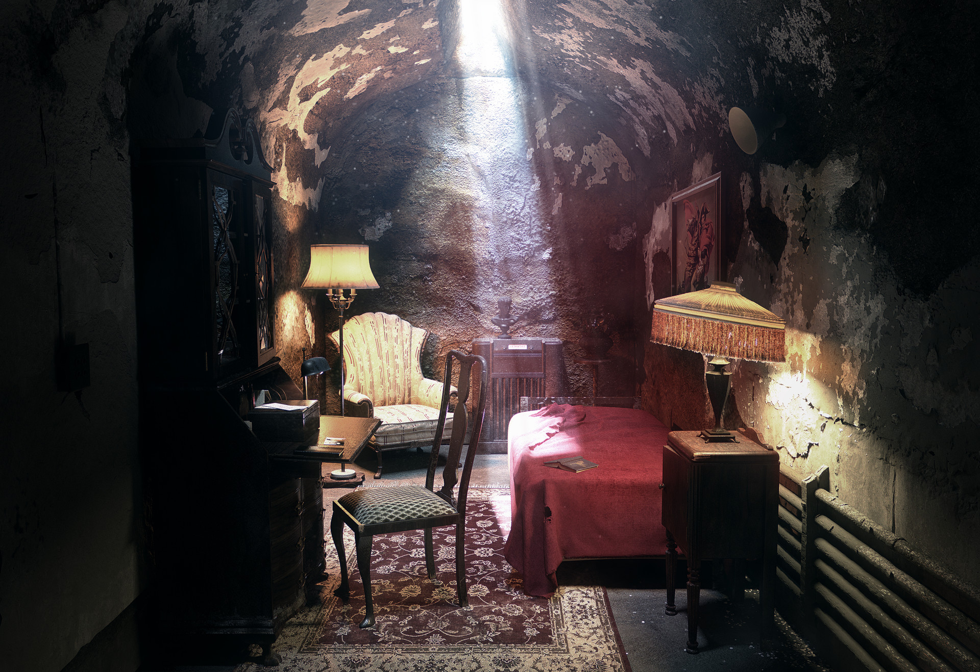 Artstation al capone s jail cell environment
