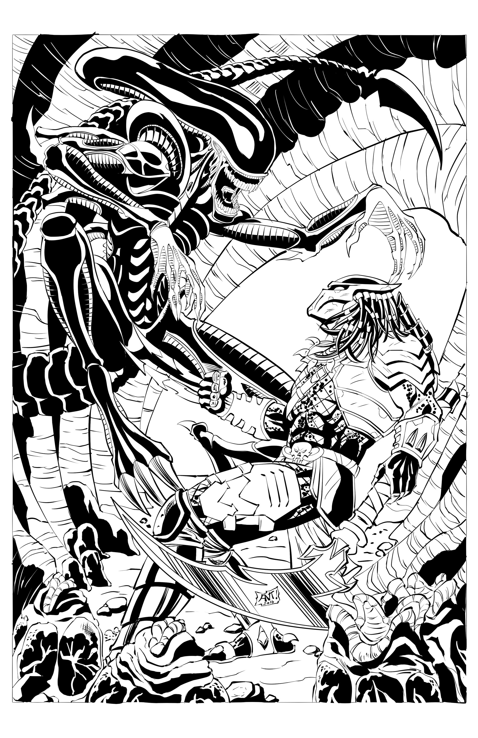 Artstation Alien Vs Predator Fanart Antonio Agustinho
