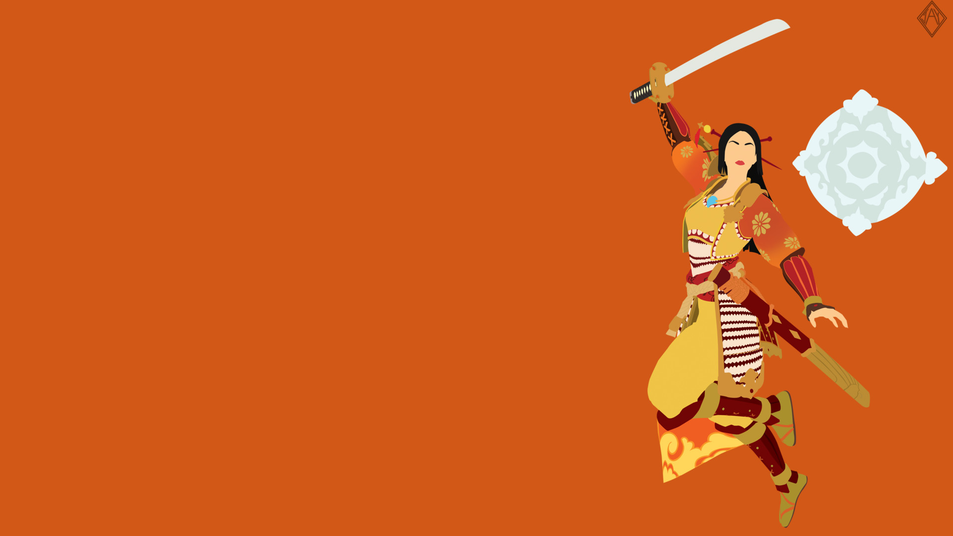 Artstation Smite Amaterasu Minimalist Wallpaper Jay R