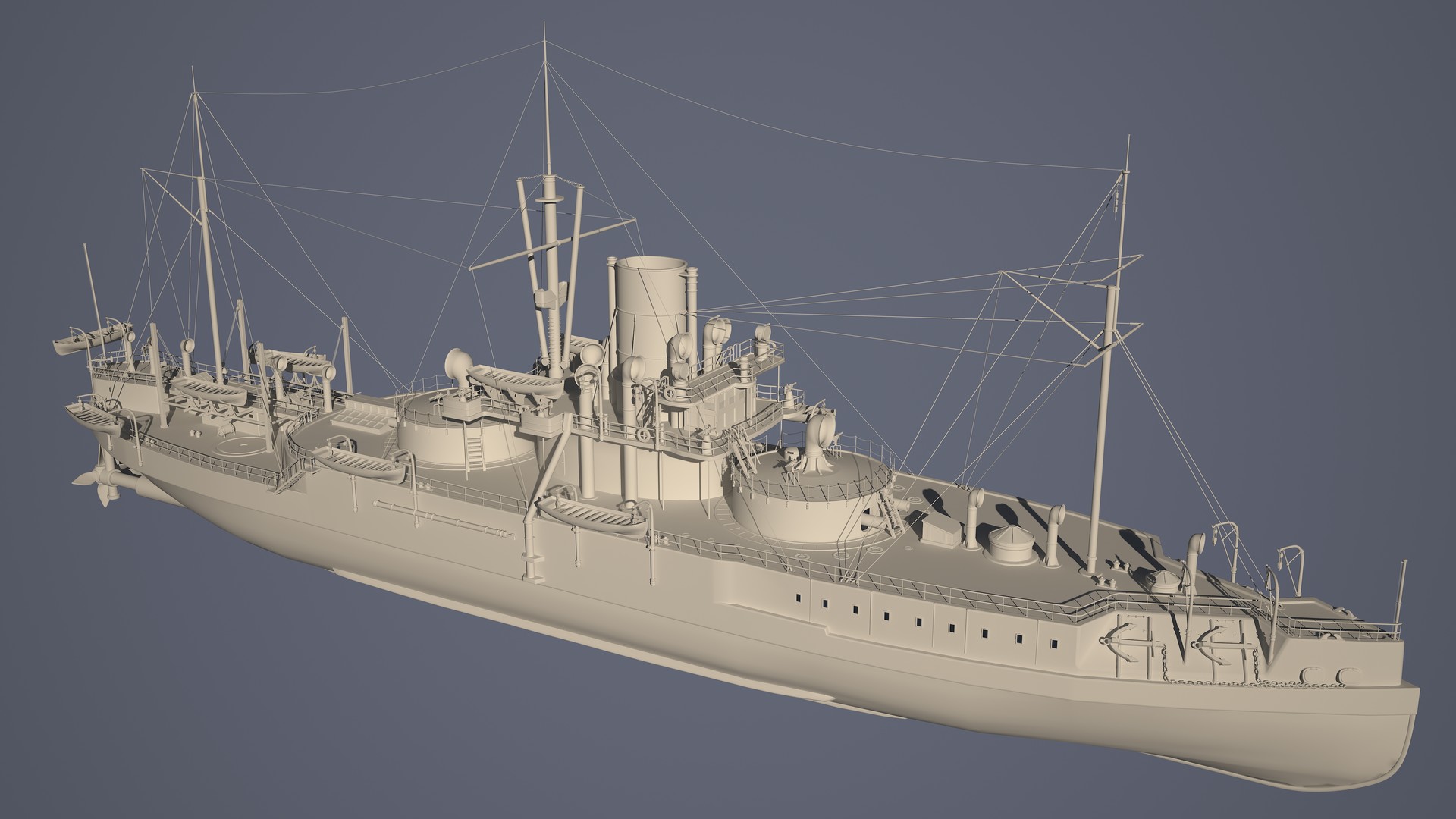Artstation Pyotr Velikiy Battleship 1872 Year Russian Empire
