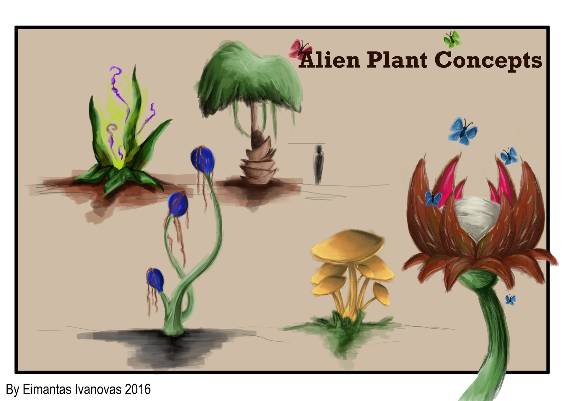 Artstation Alien Plant Concepts Eimantas Ivanovas