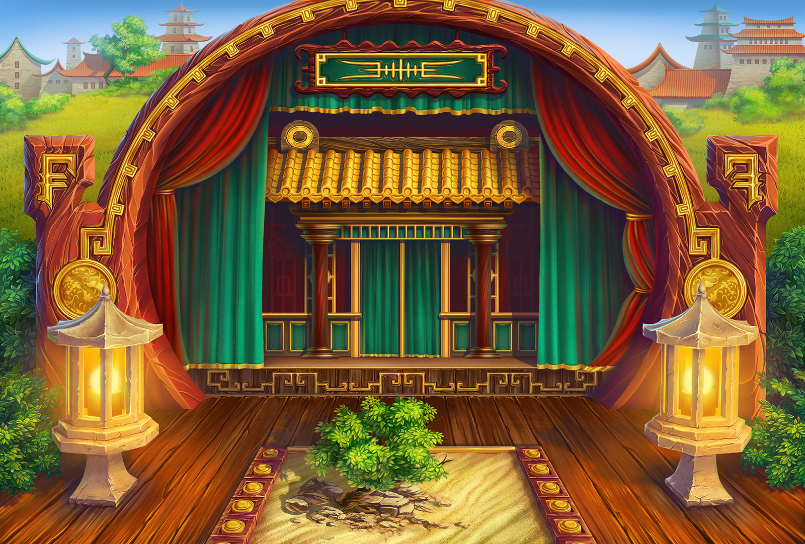ArtStation - Oriental background