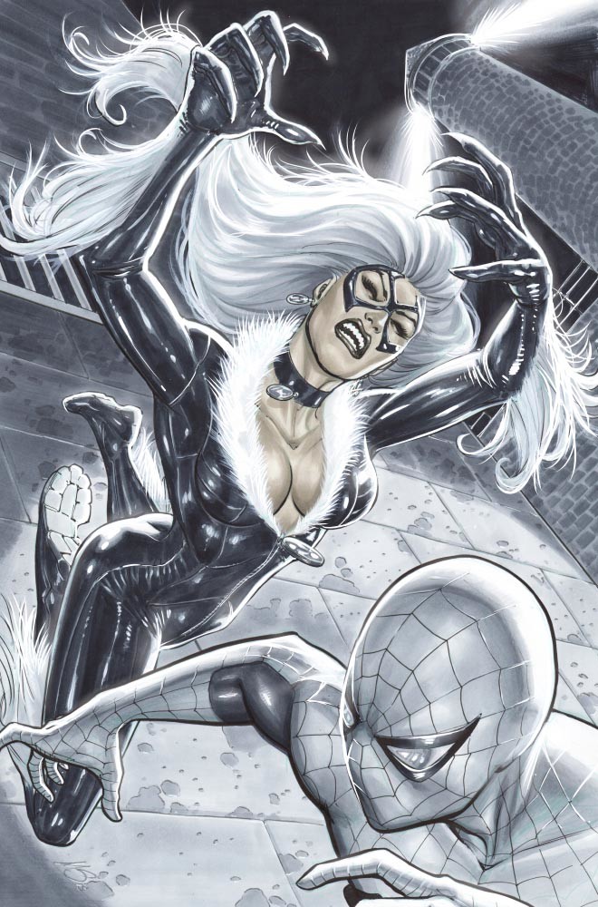 Artstation Spider Man Vs Black Cat Marco Santucci