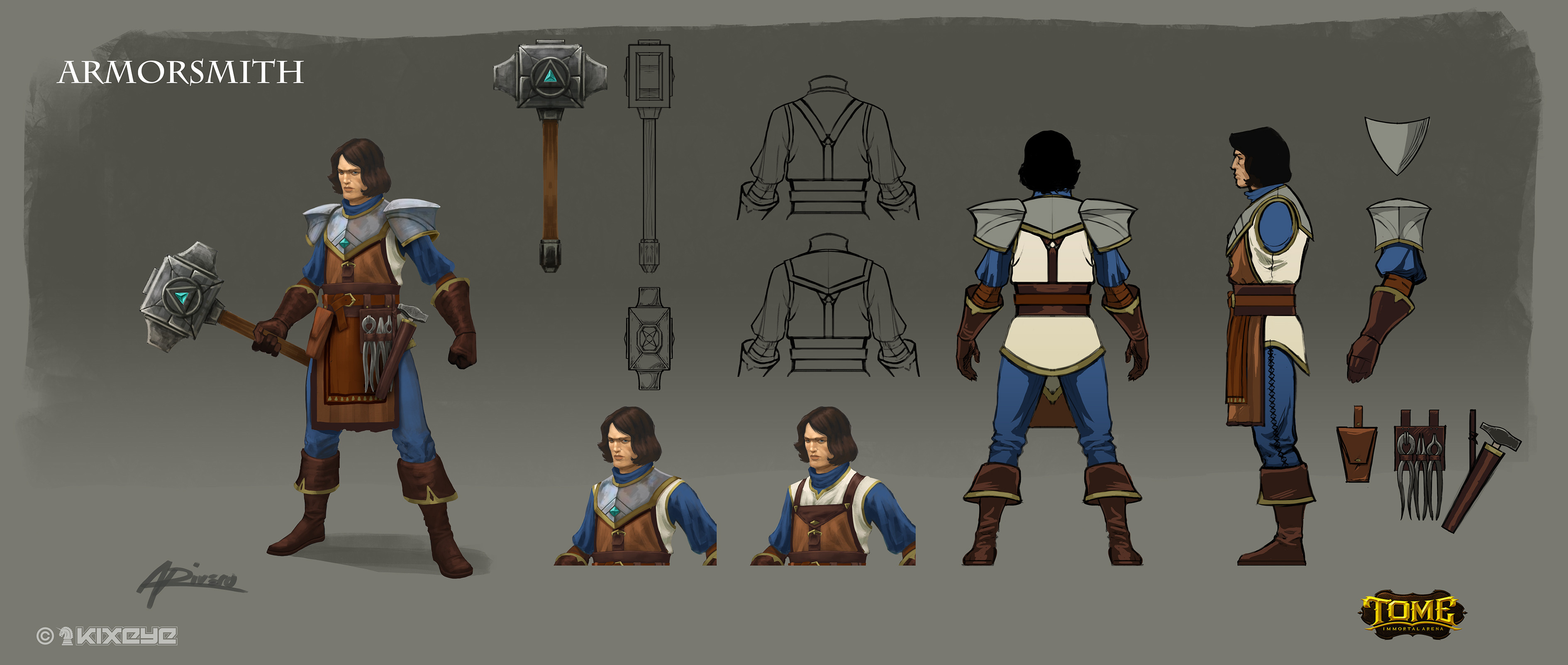 Artstation Armorsmith Npc Model Sheet Anthony Rivero