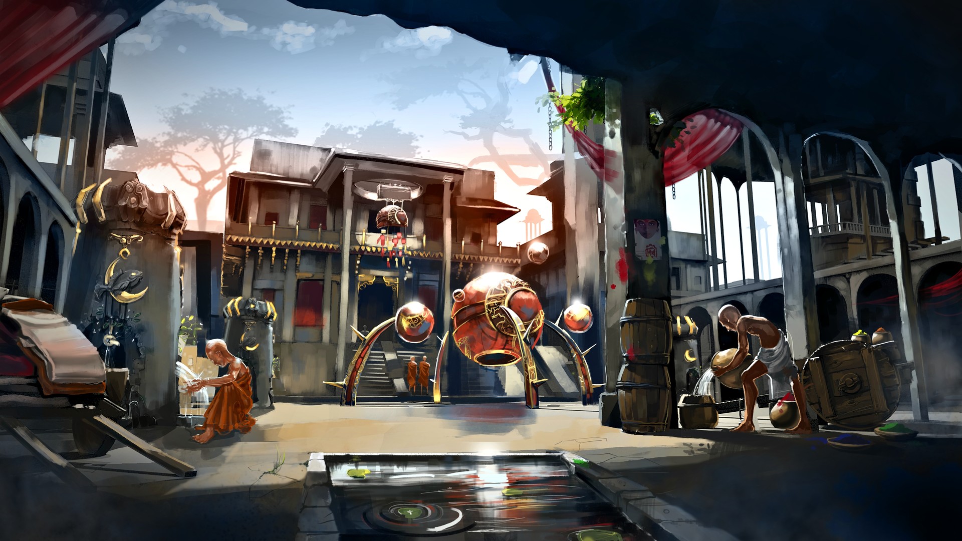 Artstation Neapaltemple Concept Art Environment Design Wip