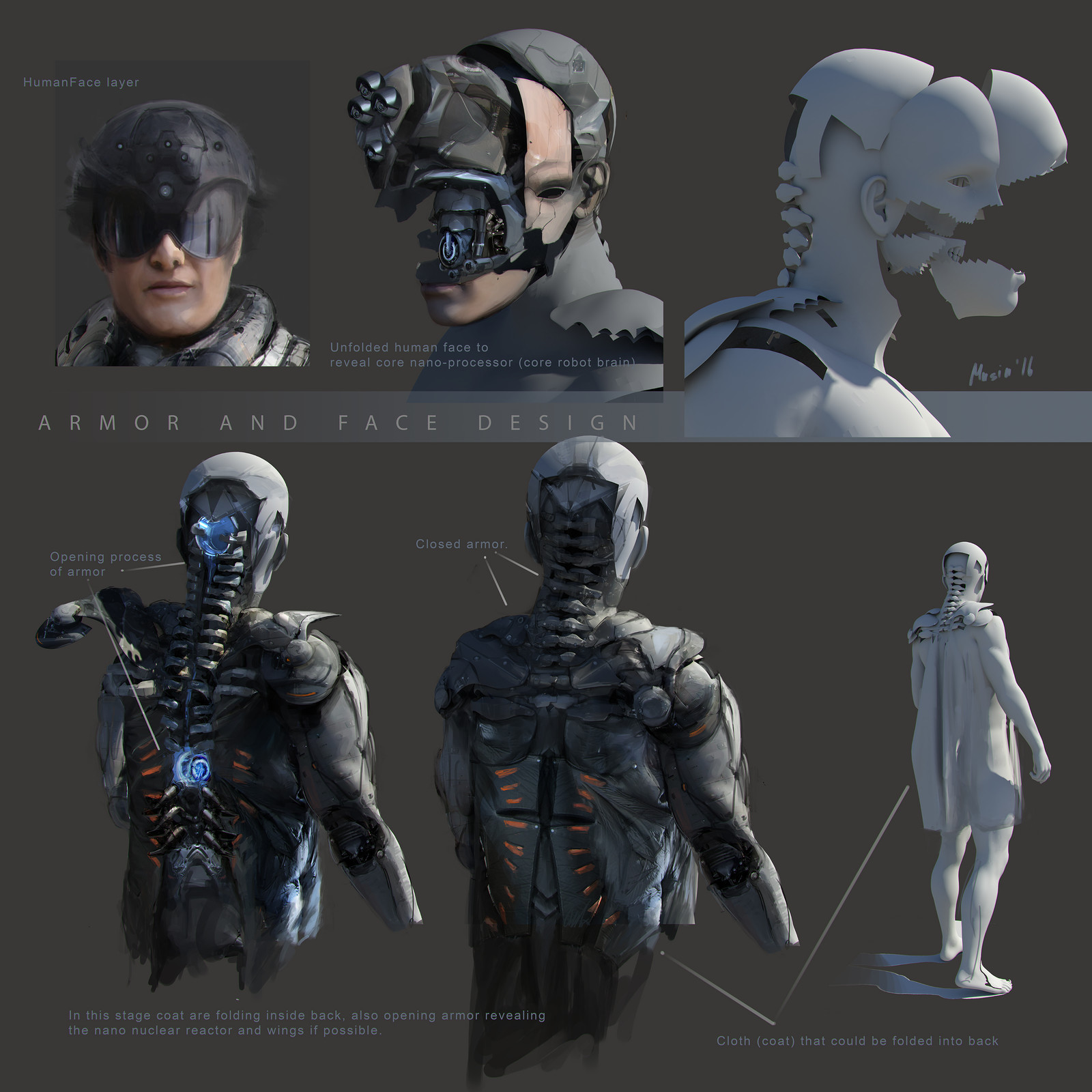 Robot  Parts Concept Sketches