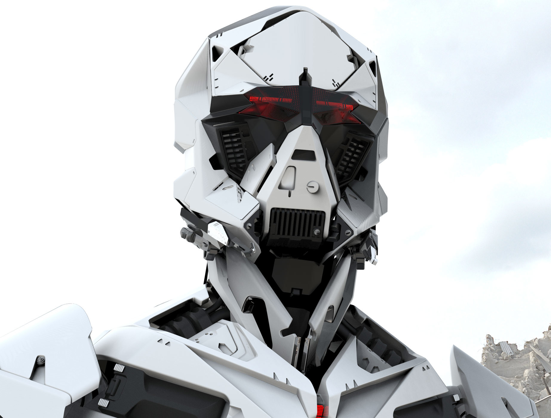 Artstation Robot Head 2 V2 Aaron De Leon