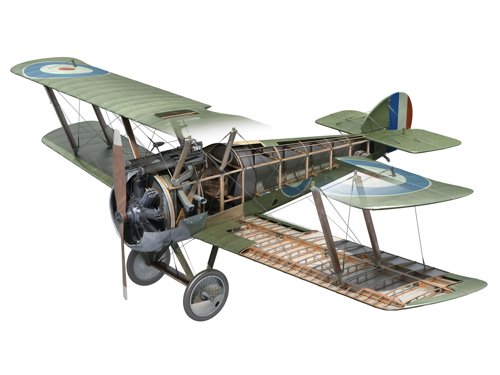 The Sopwith Camel WW1 Aircraft. Completed in 4 days using 3D Studio Max, rendered in V-Ray 3