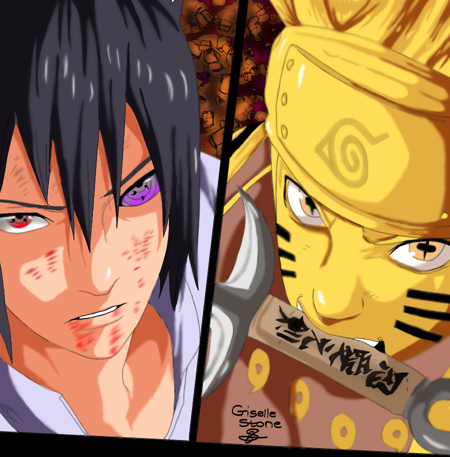 Artstation Naruto And Sasuke Fan Art Giselle Carter