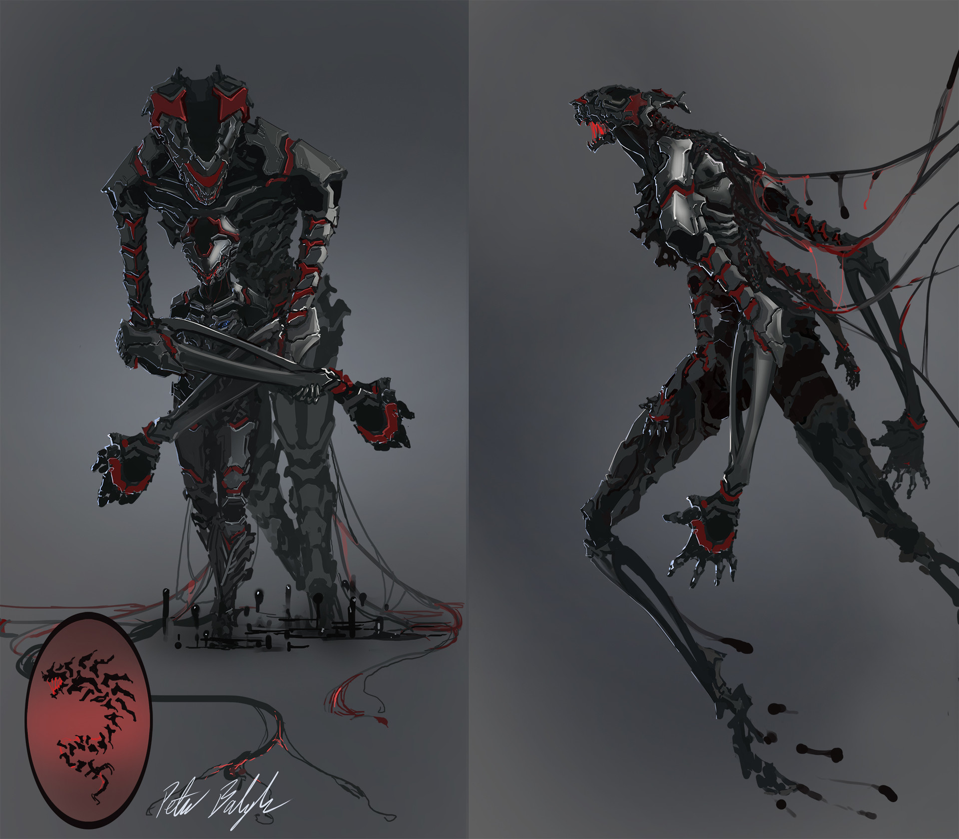 Mod Bak on X: First batch of concept art for Necromancy. I start with the  villain of the situation, Rasial (the first necromancer) and his  bodyguard, Hermod, and their weapon of choice @