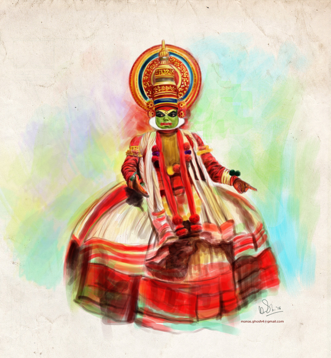 Artstation Indian Dance Kathakali Manas Ghosh