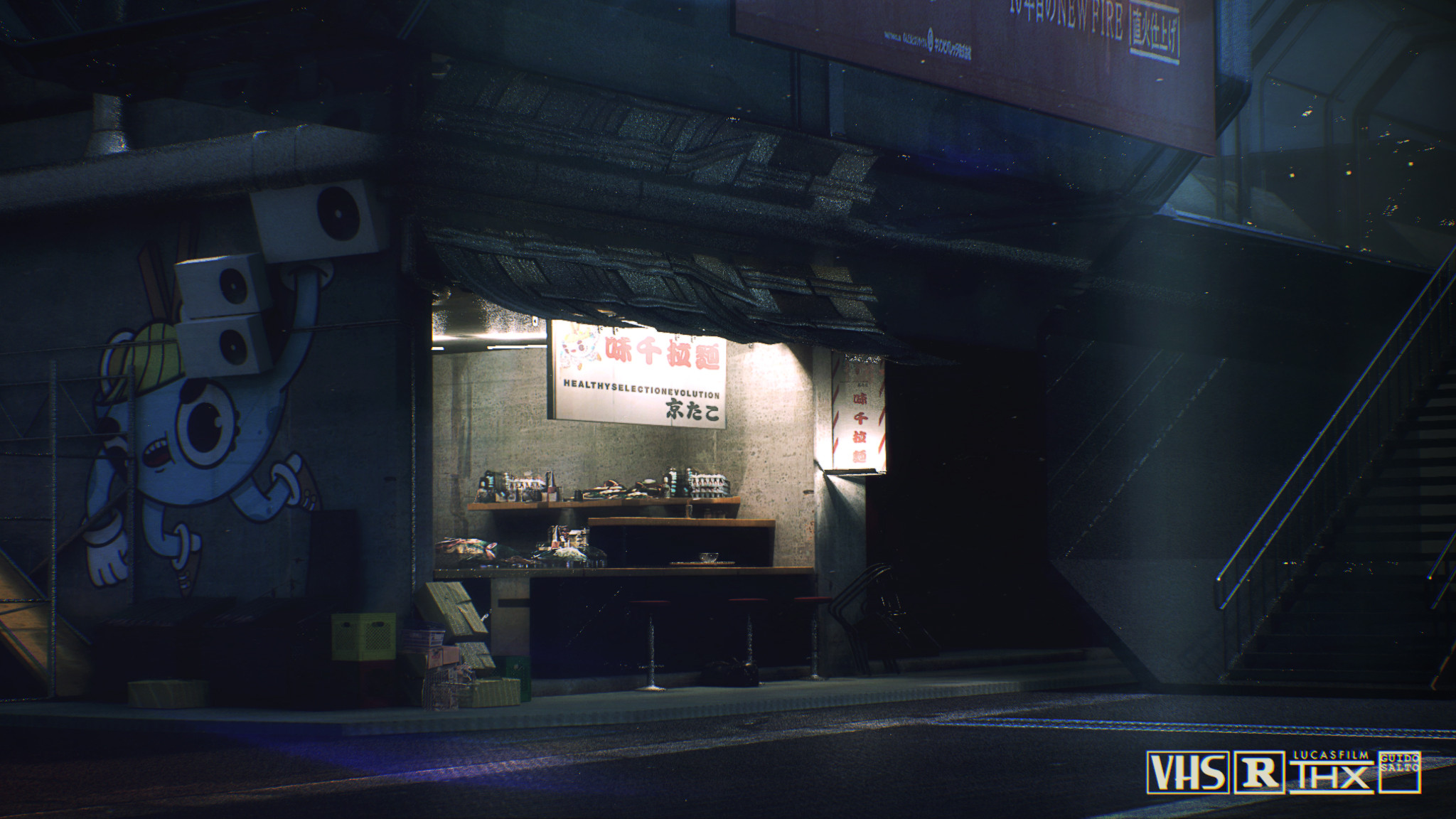 The Ramen Bar, No Cyberpunk city is complete without this one