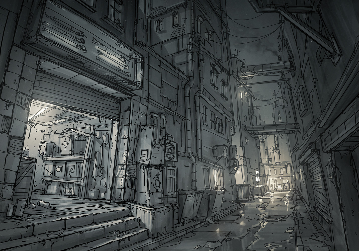 Daniel Kvasznicza Grungy Backalley Night Day Excercise