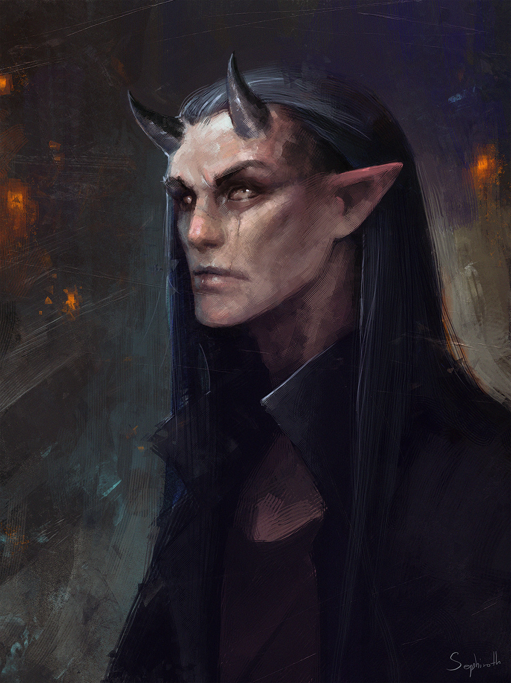 Artstation Even The Devil Was Once An Angel Sephiroth Art