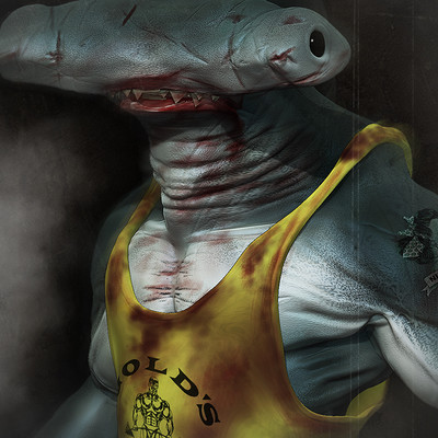 Hammerhead Bodybuilder Shark