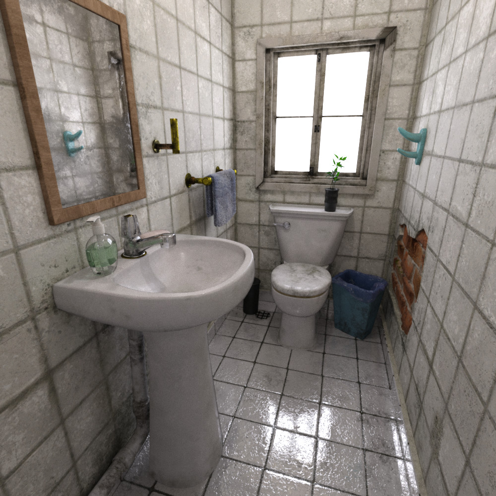 ArtStation Small Dirty old toiletroom