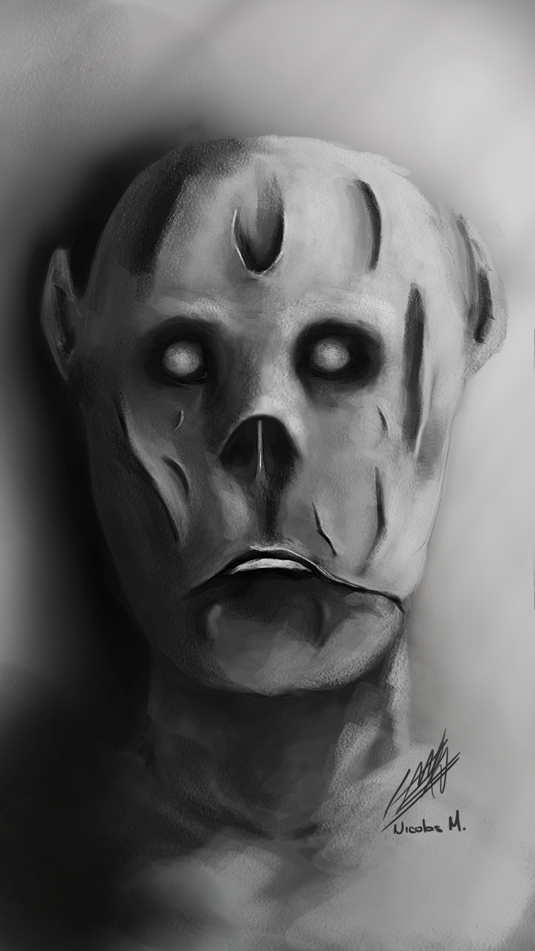 ArtStation - Demonios en Escala de grises, image size:1080x1920