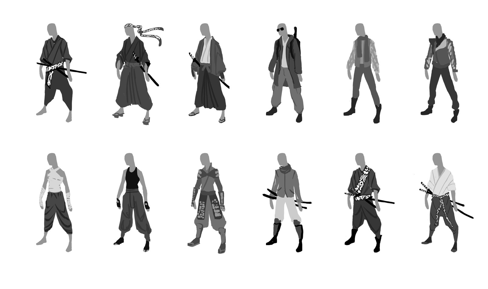 early silhouette and value study