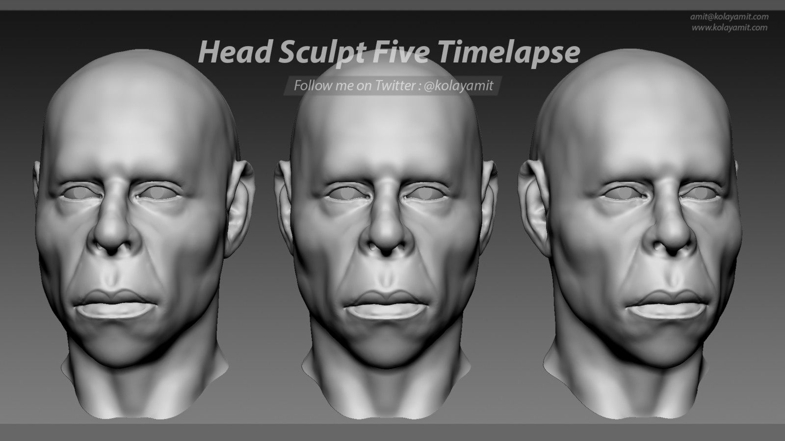 Head Sculpt Five Timelapse