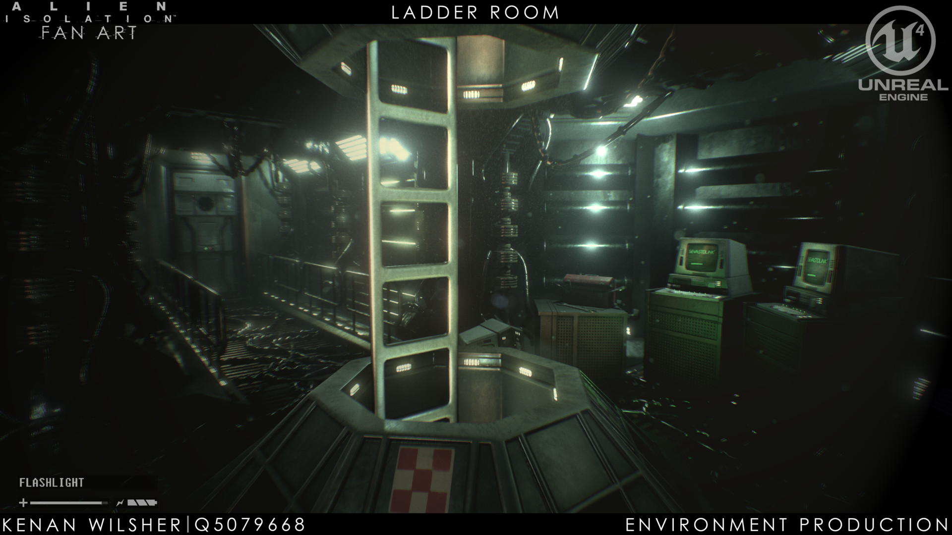 Artstation Ue4 Alien Isolation Fan Art Nostromo Corridor Kenan Wilsher