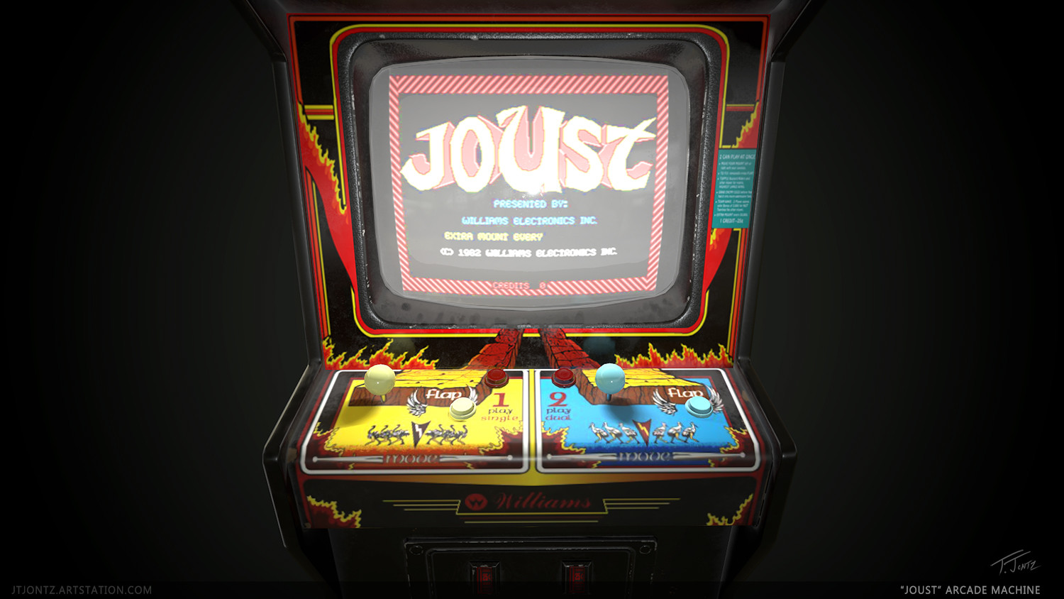 Artstation Joust Vintage Arcade Cabinet Ty Jontz