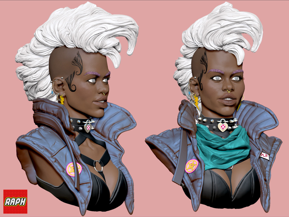 Sketch of the goddess, Storm (with the O.G. Mohawk

