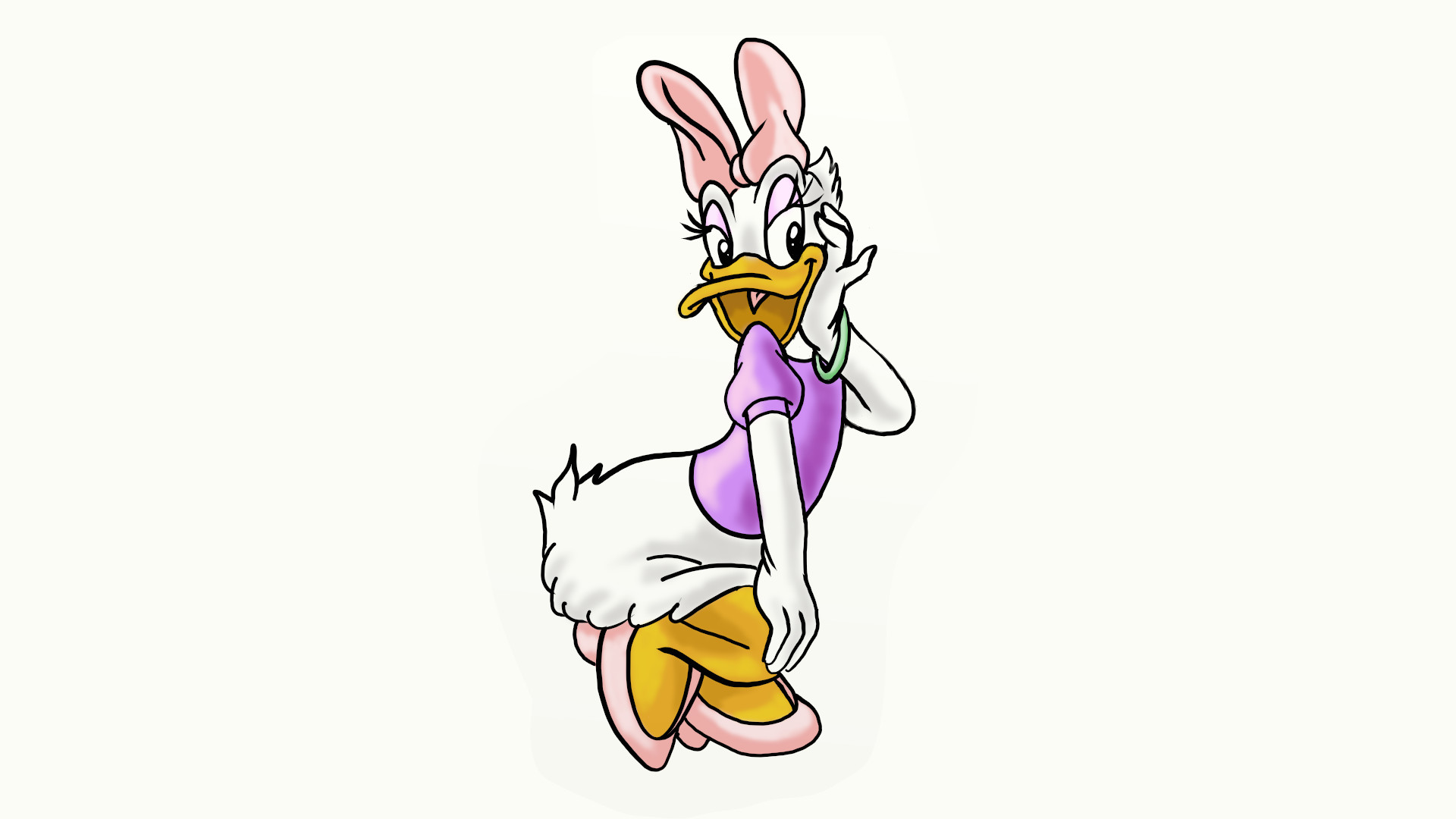 Daily Cartoon Drawings - Drawing Daisy Duck