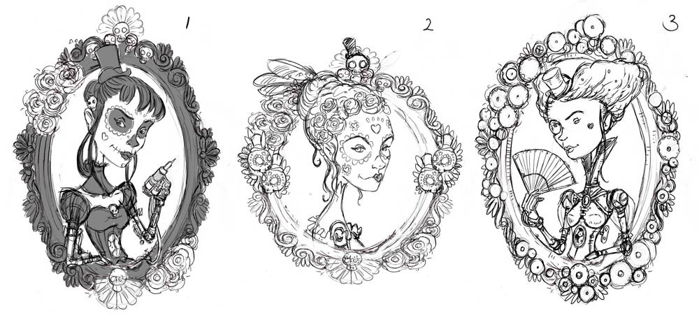 Tattoo Parlour initial sketches