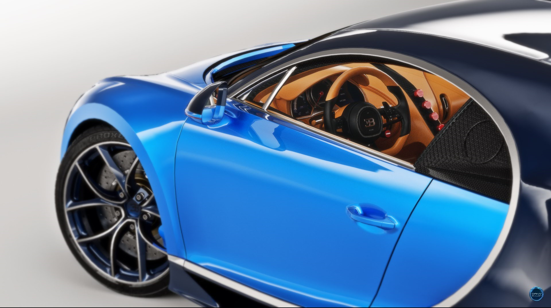 Dany Bullet Bugatti Chiron 3D Renders