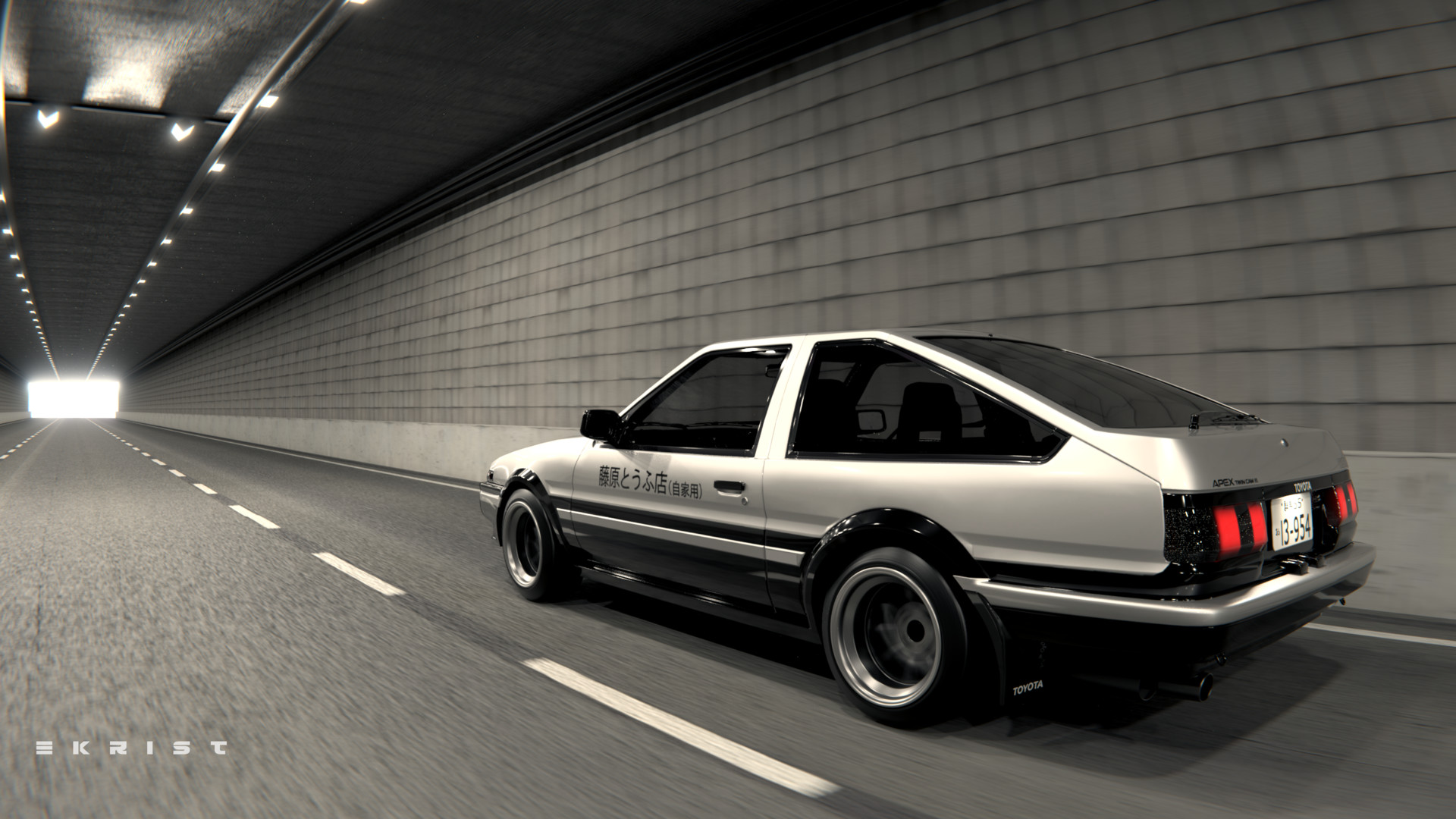 ArtStation - INITIAL D - TAKUMI AE86