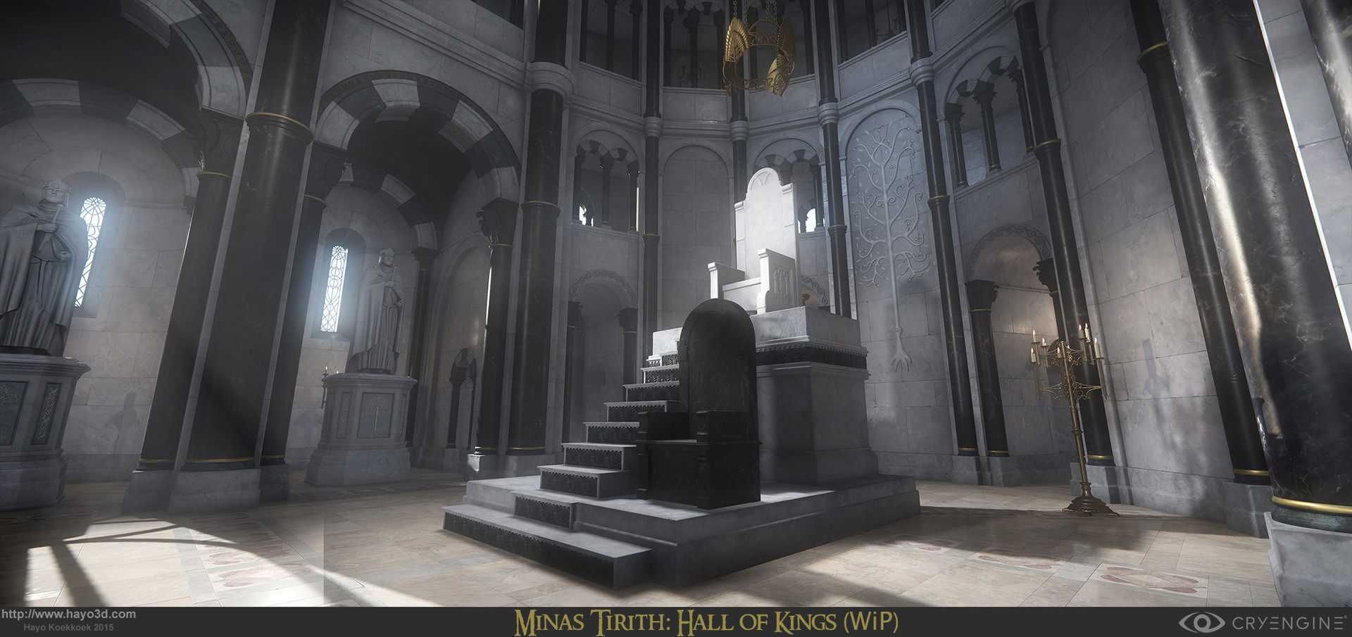 Artstation Minas Tirith Hall Of Kings Hayo Koekkoek